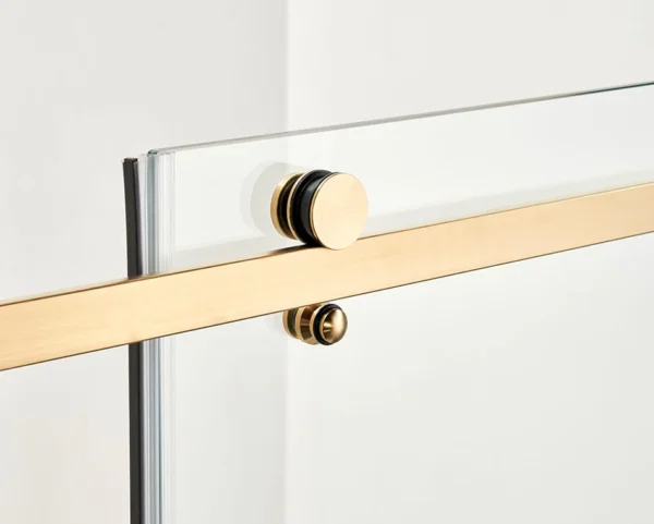 Brushed Gold Frameless Shower Glass Door - Image 3