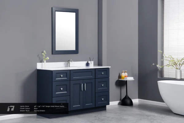 Single Solid Wood Vanity- 48"/54"/60" - Image 2