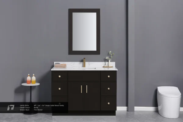 Single Solid Wood Vanity- 48"/54"/60" - Image 5