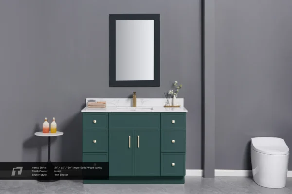 Single Solid Wood Vanity- 48"/54"/60" - Image 6