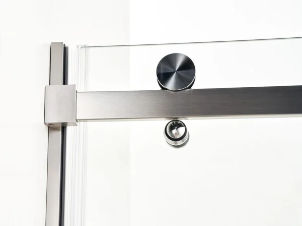 Brushed Nickel Frameless Shower Glass Door - Image 3