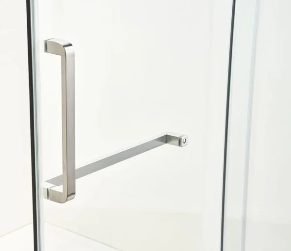 Brushed Nickel Frameless Shower Glass Door - Image 2