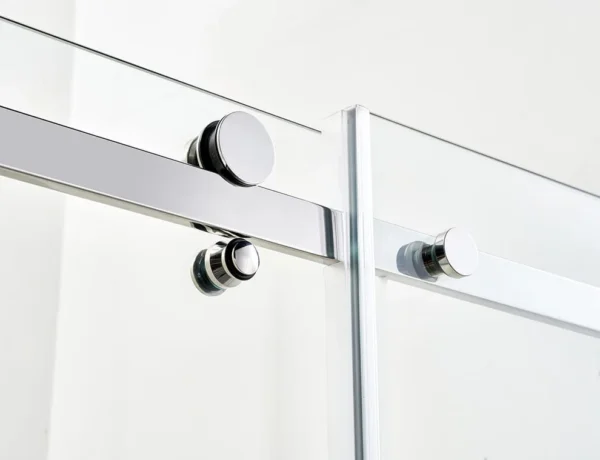 Chrome Frameless Shower Glass Door - Image 3